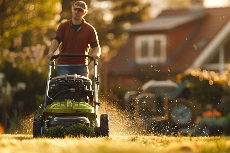 lithium ion battery powered lawn mowers