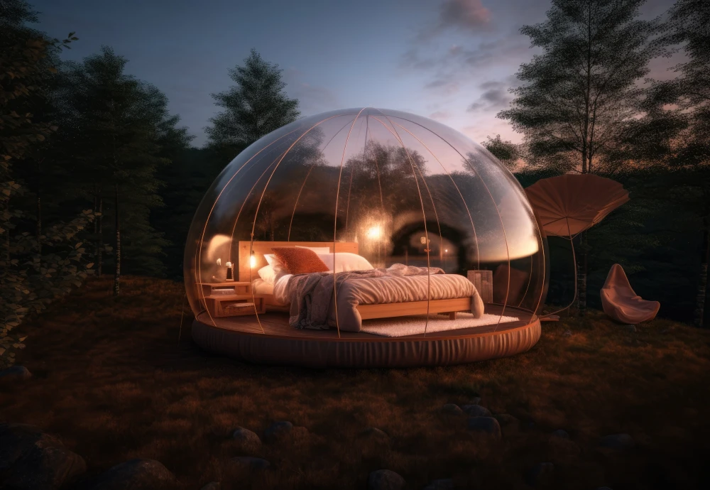 star gazing bubble tent